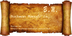 Buchman Manuéla névjegykártya